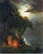 Albert Bierstadt Campfire Site, Yosemite USA oil painting artist